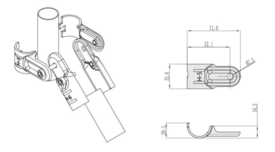 H-5 Lean Pipe Connector Black Electrophoresis Joint