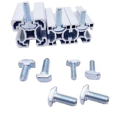 Custom M8x20 25 30 40 60 Hammer T Shaped Head Bolt for Slot 10mm Aluminium Profile Connector