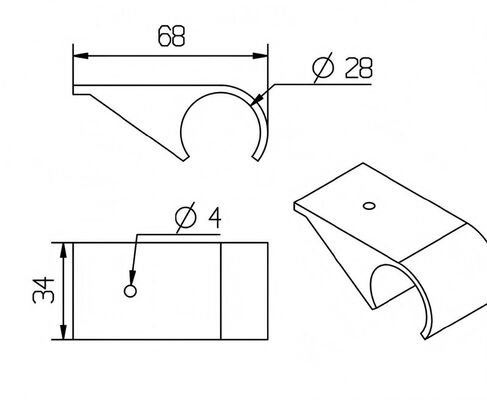 Plastic Desktop Clasp for OD 28mm Lean Pipe and Support BoardProduction Line