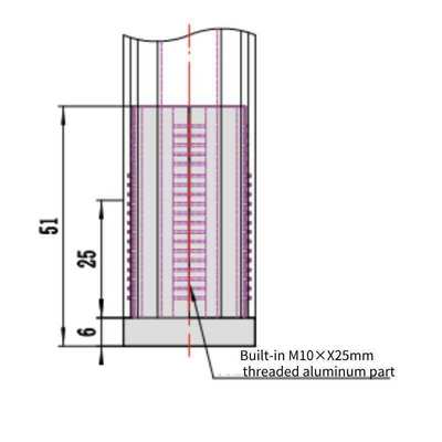 DYP28-10 Lean Tube Accessories Aluminum Frame Support PP Foot Connector for Workbench / Material Rack